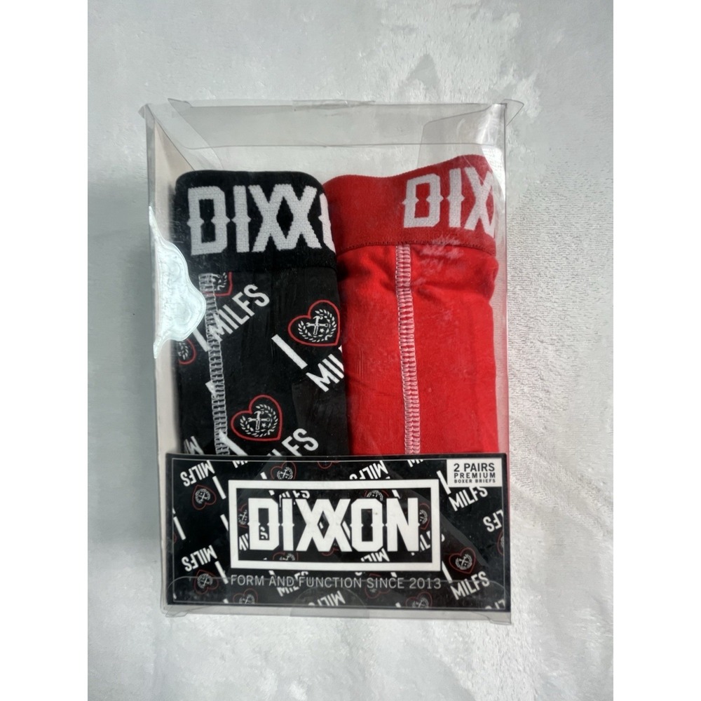 DIXXON Mens 2XL Boxer‎ Briefs Premium MILFS Red Black